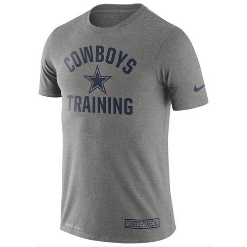 NFL Dallas Cowboys Nike Heathered Gray Training Performance T-Shirt